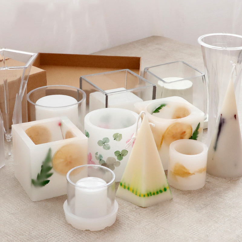 Ceramic Candle Vessel - 中空キャンドルスティック型 プラスチックキャンドルカップ型 ワックスキャンドル ティーライトホルダー型 キャンドル型 アロマセラピー用プラスチック型