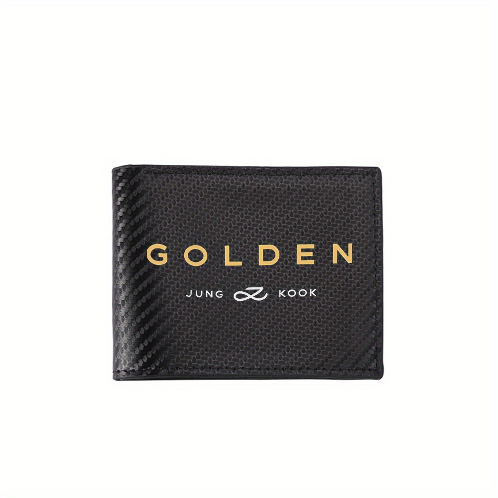 Interior Design Name Card - 黒地に金色のテキストとアーティストの名前 メンズ財布 シンプル ビジネス モダン スタイリッシュ