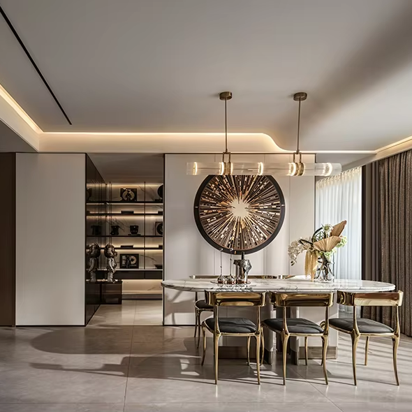 Interior Design And Construction - サンハイライトスタイルインテリアデザインヴィラリビングルーム絶妙な製品カスタマイズホーム建設図面フロアプラン