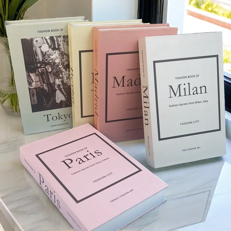 Interior Design New York - パリニューヨーク高級フェイクブック収納ボックスブラジルメキシコ装飾本家の装飾コーヒーテーブル棚インテリア装飾