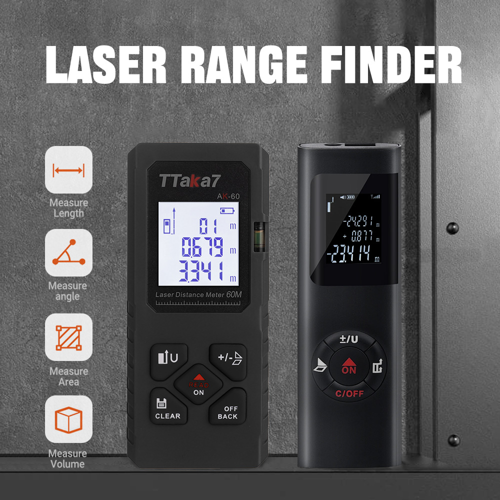 Interior Design And Construction - 建設用レーザー測定器 40M/60M ポータブル距離計 USB充電式 屋内/屋外測量＆インテリアデザイン用