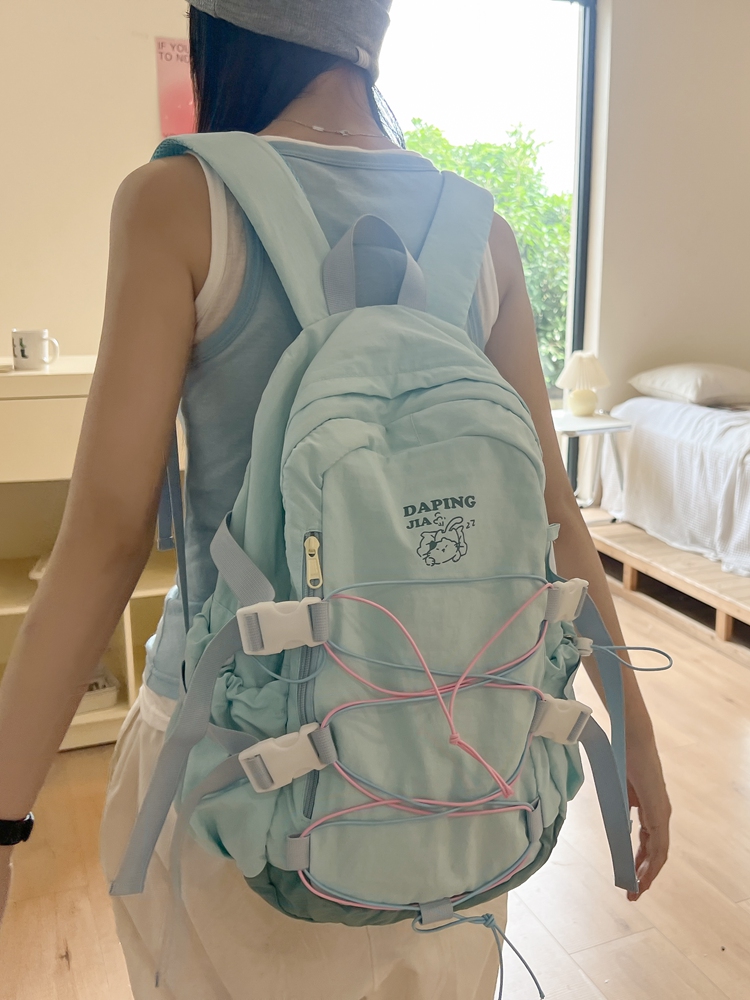 Interior Design Korean Style - 大容量の女性用バックパック,日本のカジュアルなコンピューターバッグ,韓国の軽量巾着ランドセル