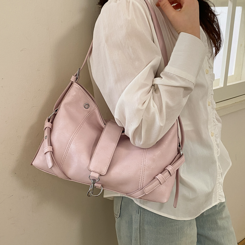 Interior Design Korean Style - 韓国スタイル Pu 脇の下バッグファッションデザイナーソリッドトートバッグカジュアル通勤女性ハンドバッグ大容量シングルショルダーバッグ