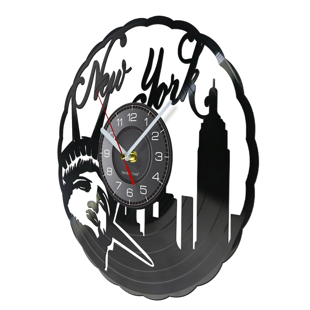 ニューヨークのスカイライン ヴィンテージビニールレコード壁掛 - Interior Design York のレビューと価格