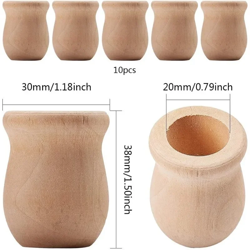 10 個 1.5 インチ 10 個未完成の空白の木製花瓶花瓶 - Ceramic Candle Vessel のレビューと価格