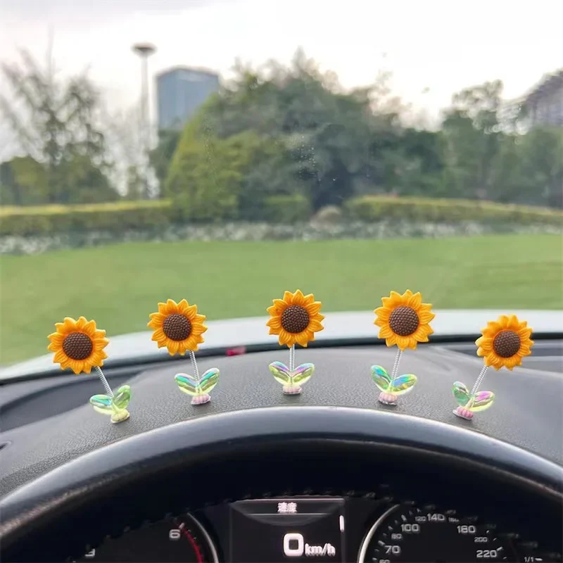 ひまわりデザインの車のダッシュボードの装飾、窓の装飾、車のイ - Interior Design Texture のレビューと価格