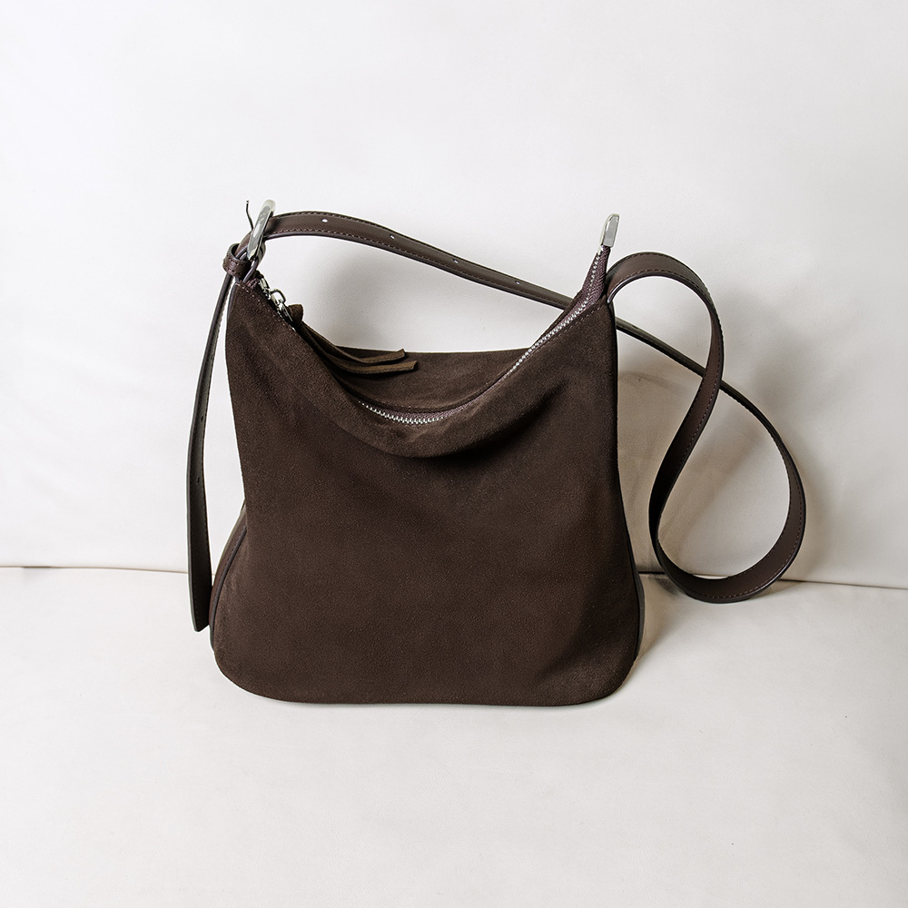 女性のバケットバッグ スエードレザー ヴィンテージ ハンドバ - Interior Design Vintage Style のレビューと価格
