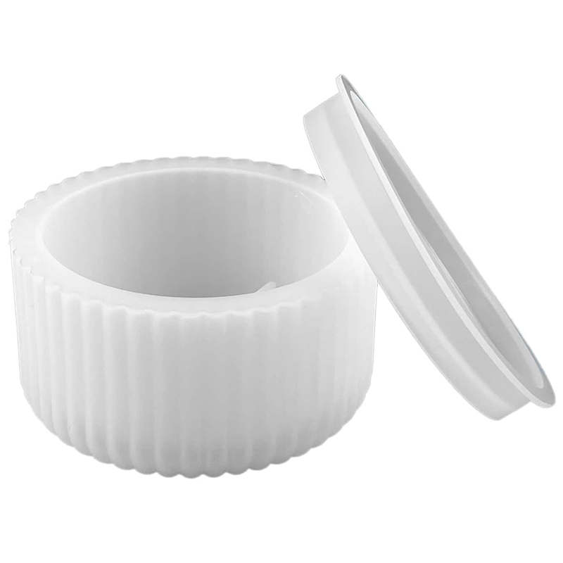 DIYストライプ収納ボックスシリコンモールド 蓋付き 手作り - Ceramic Candle Vessel のレビューと価格