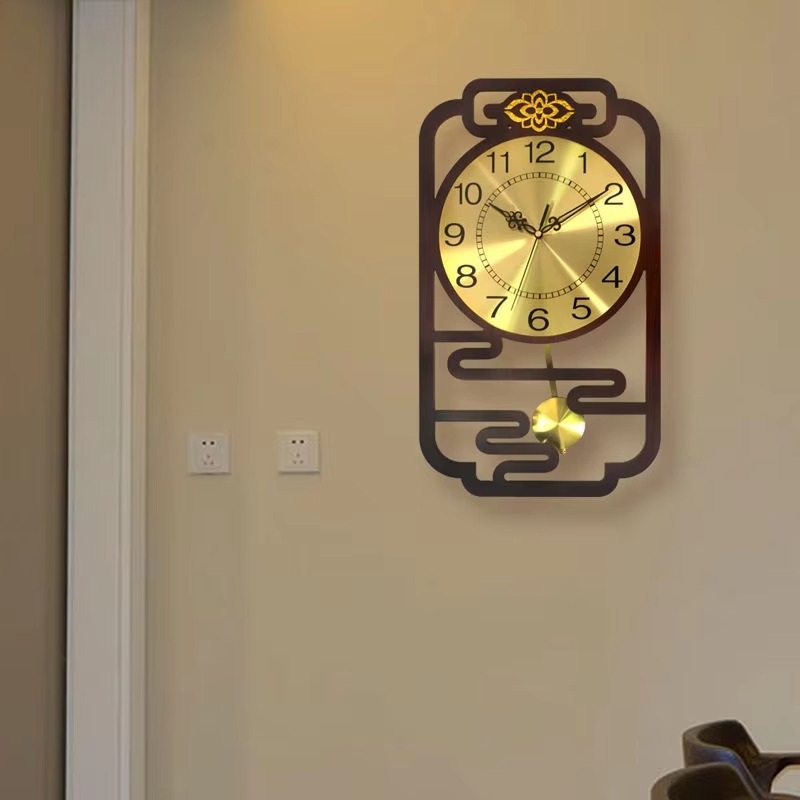 スイープムーブメント木製壁掛け時計 ユニークなデザイン ヴィ - Interior Design Vintage Modern のレビューと価格