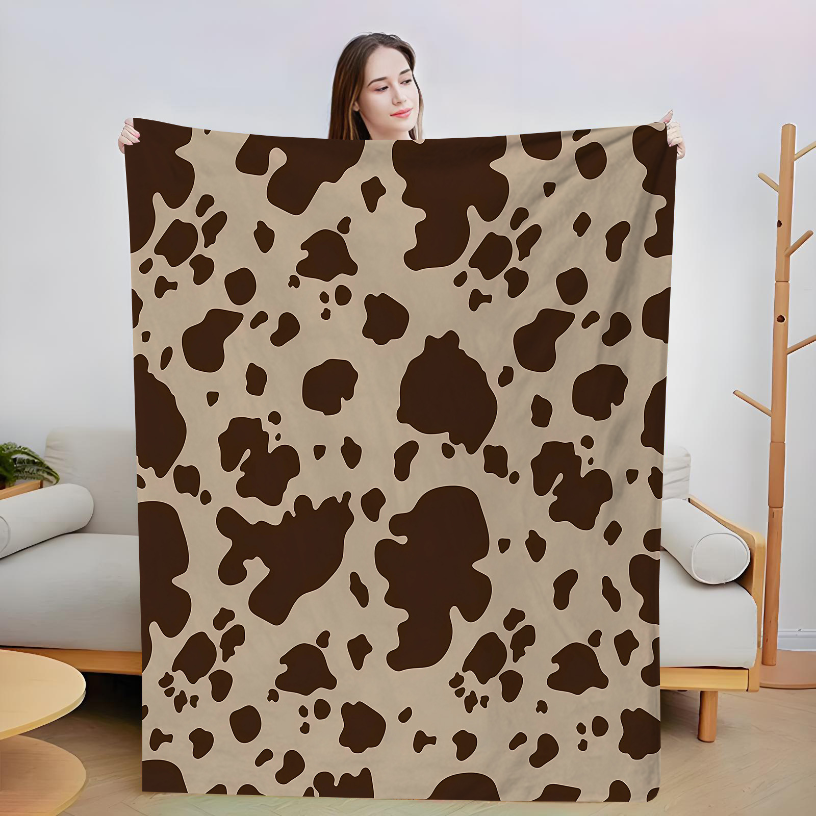 レオパード柄ワイルドファッションフランネルブランケット、大胆 - Interior Design Warm のレビューと価格