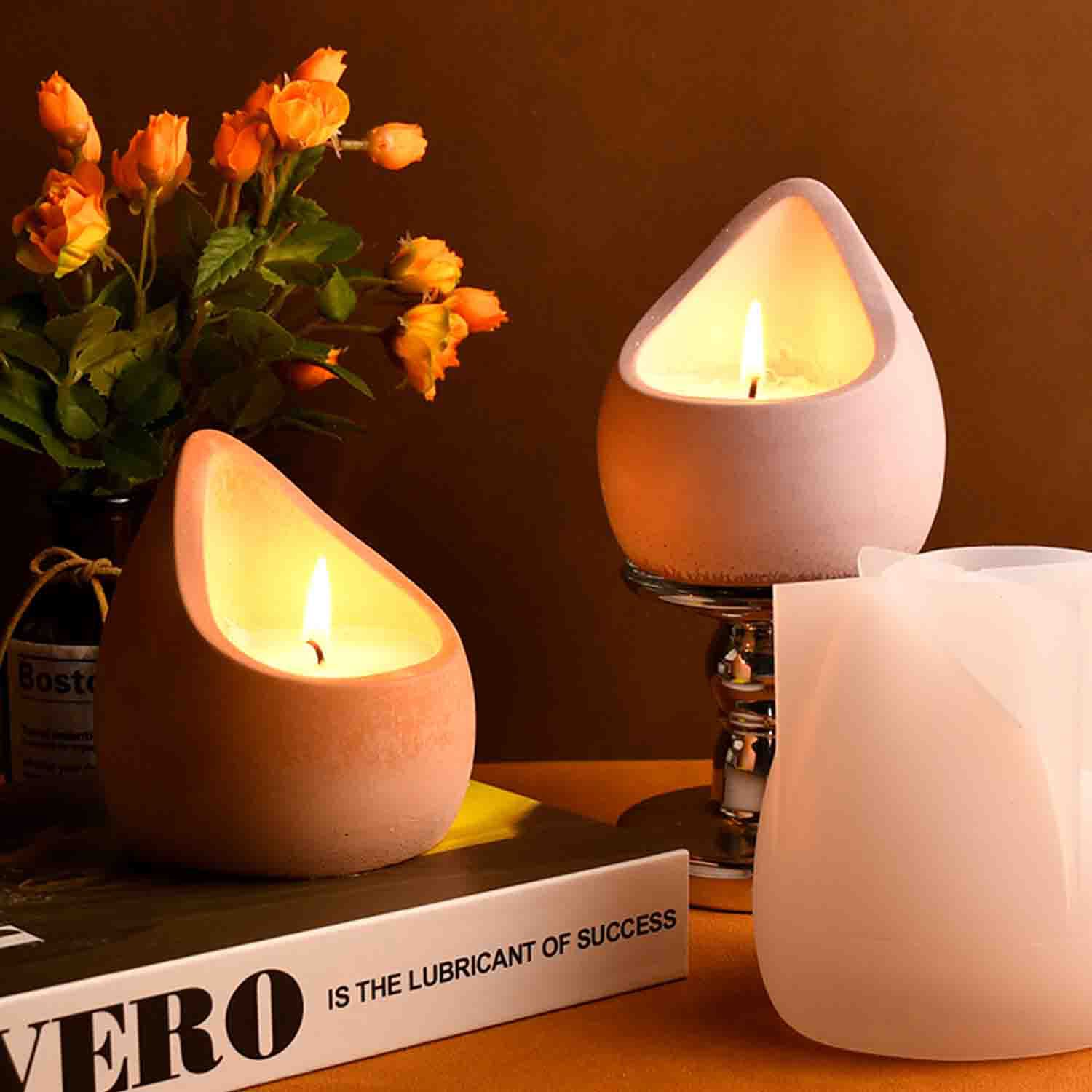 DIYエポキシ樹脂モールド水滴型アロマキャンドルカップシリコ - Ceramic Candle Vessel のレビューと価格