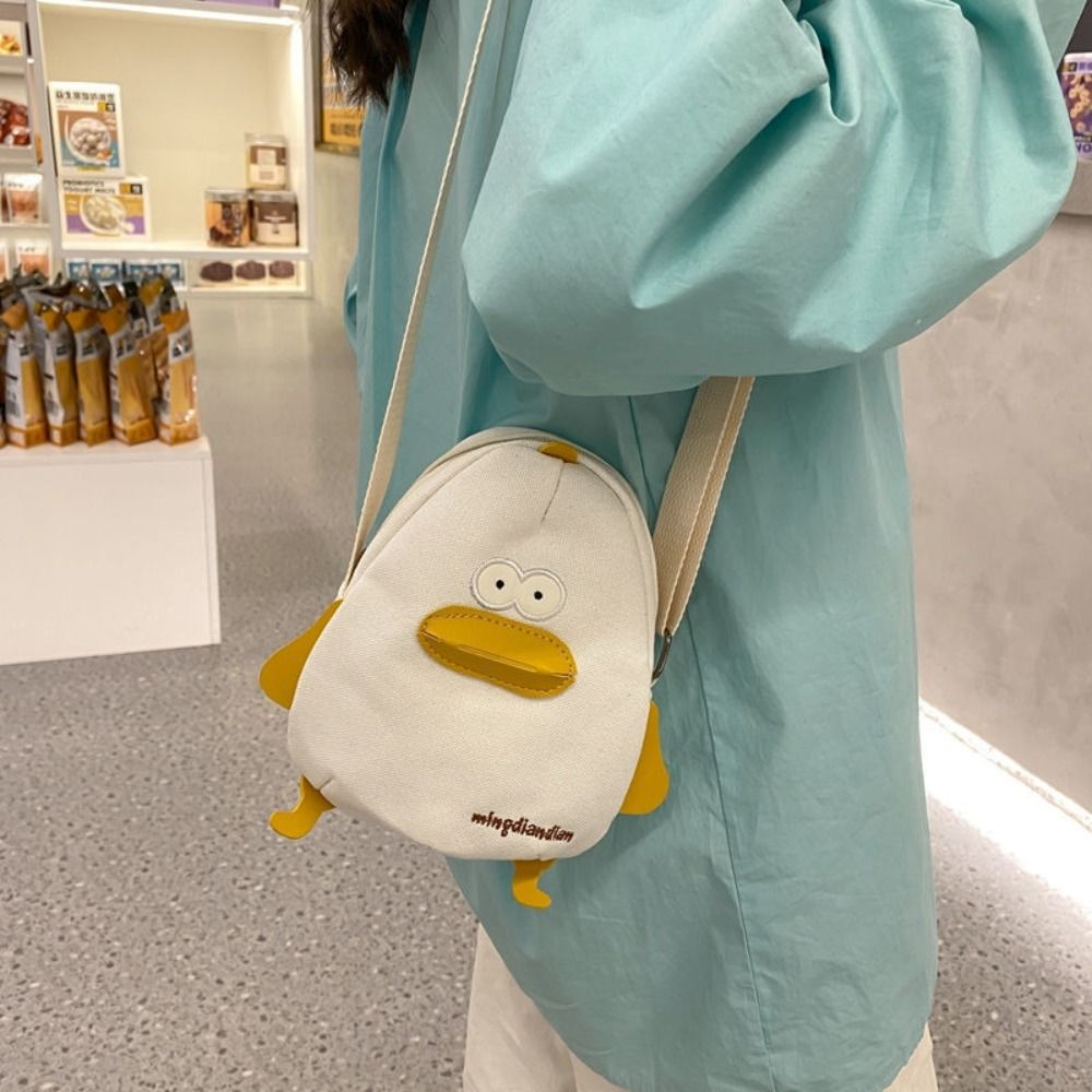 クリエイティブなキャンバス製の面白いひよこ柄クロスボディバッ - Interior Design Korean Style のレビューと価格
