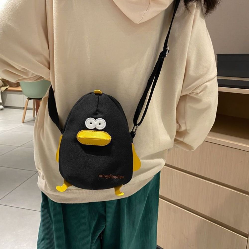 クリエイティブなキャンバス製の面白いひよこ柄クロスボディバッ - Interior Design Korean Style のレビューと価格