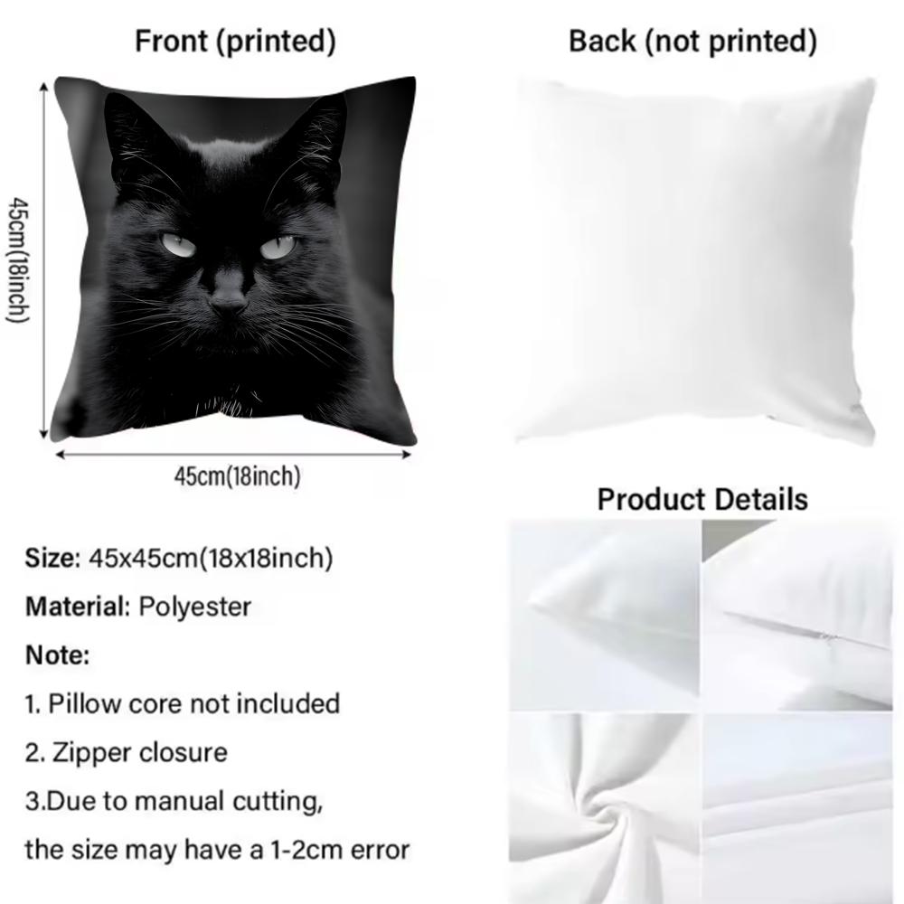 黒猫のかわいいクッションカバー プレミアムコンフォート リバ - Interior Design Co のレビューと価格