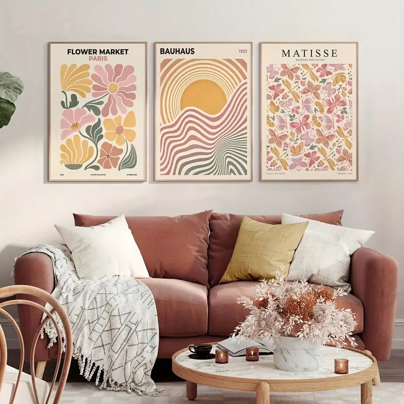 3 個のフレームレス装飾アートプリント、3 個/セットボヘミ - Abstract Canvas Set のレビューと価格