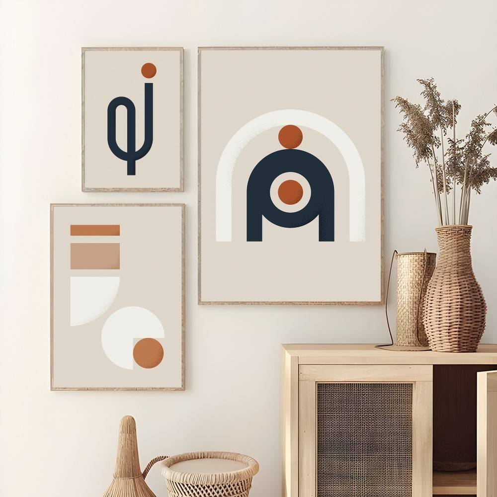 ウォームラインカラーデザインポスター粘着壁アート絵画家の装飾 - Interior Design Warm のレビューと価格