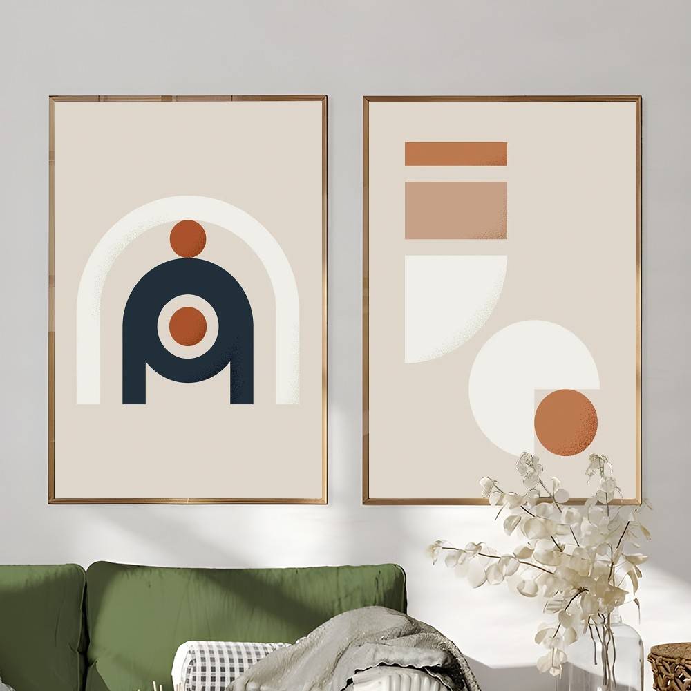 ウォームラインカラーデザインポスター粘着壁アート絵画家の装飾 - Interior Design Warm のレビューと価格