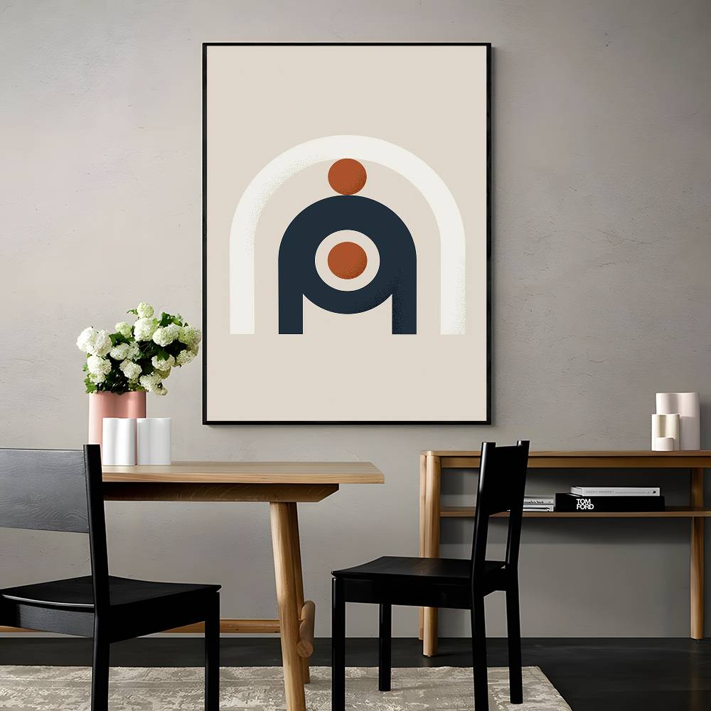 ウォームラインカラーデザインポスター粘着壁アート絵画家の装飾 - Interior Design Warm のレビューと価格