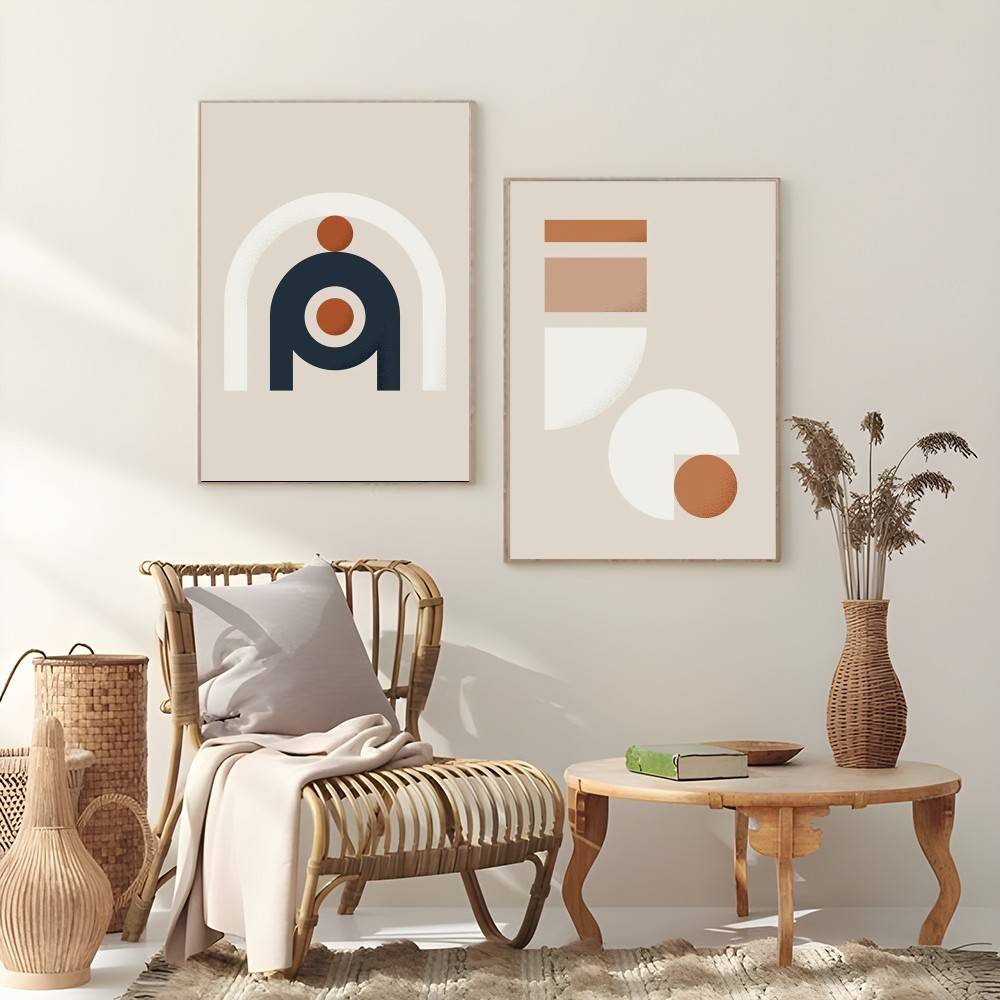 ウォームラインカラーデザインポスター粘着壁アート絵画家の装飾 - Interior Design Warm のレビューと価格