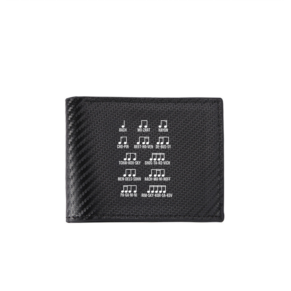 音符と作曲家の名前デザイン メンズ財布 カードホルダー カジ - Interior Design Name Card のレビューと価格
