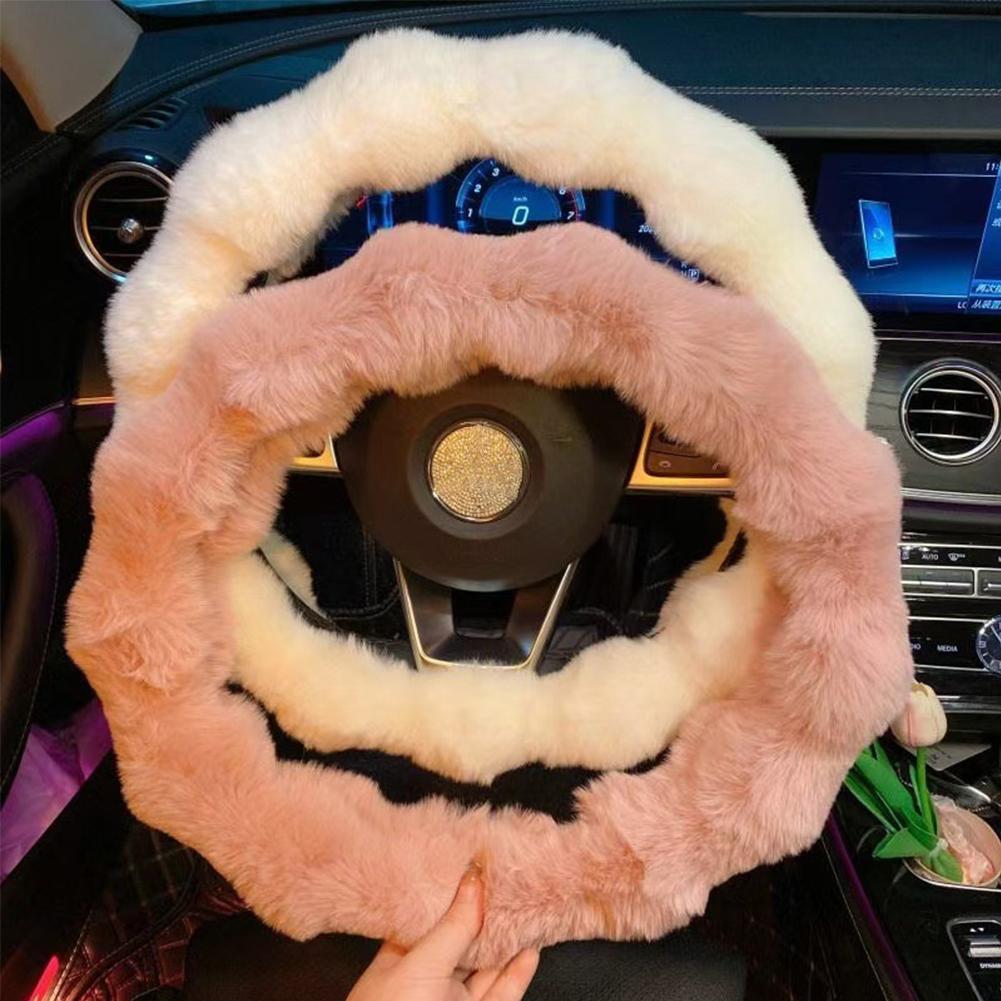 ふわふわ車のステアリングホイールカバー波状デザイン暖かいプロ - Interior Design Warm のレビューと価格