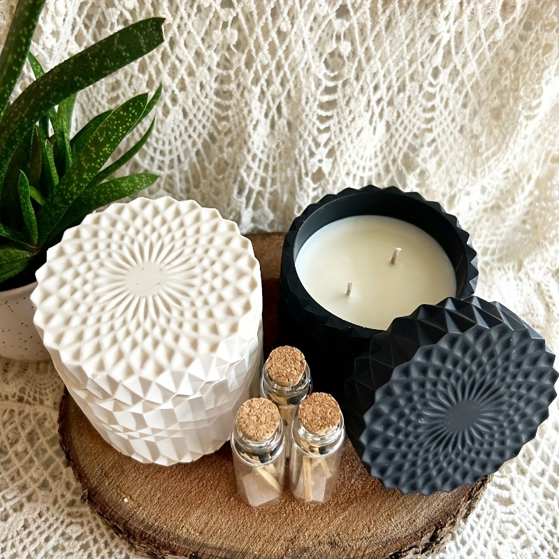1セット リップルキャンドルカップ レジンモールド シリンダ - Ceramic Candle Vessel のレビューと価格