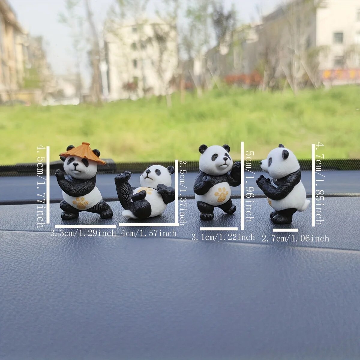 4 ピース/セットパンダデザイン車の装飾品車のセンターコンソ - Interior Design Co のレビューと価格