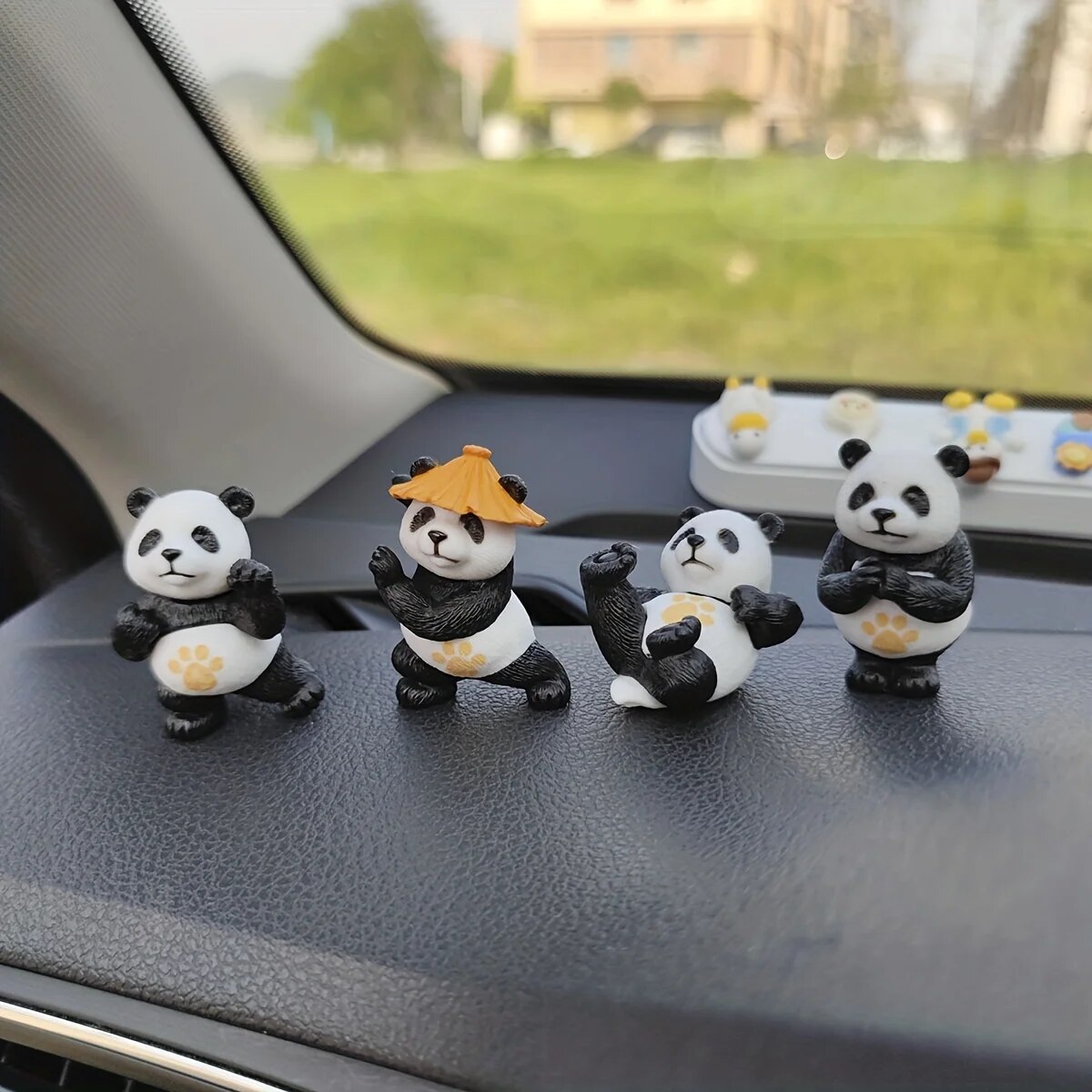 4 ピース/セットパンダデザイン車の装飾品車のセンターコンソ - Interior Design Co のレビューと価格