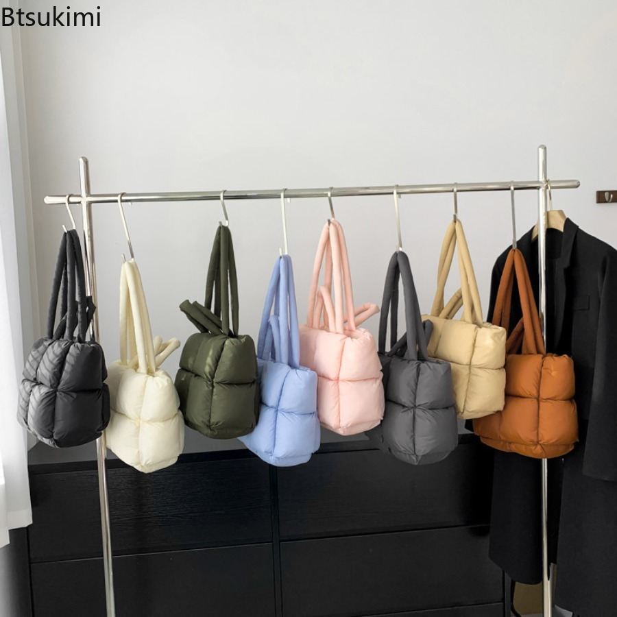 ファッションソフトパファートートバッグデザイナーキルティング - Interior Design Warm のレビューと価格