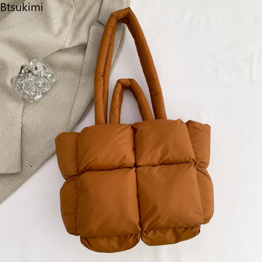 ファッションソフトパファートートバッグデザイナーキルティング - Interior Design Warm のレビューと価格