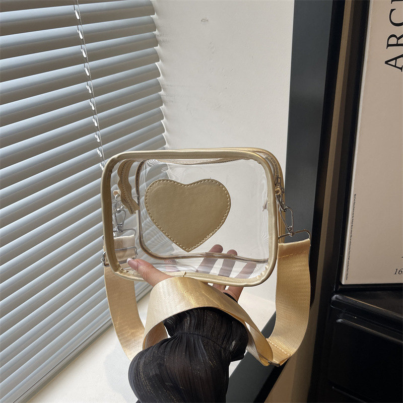 新しい透明素材の軽量カジュアルショルダーバッグ。幅広の肩ひも - Interior Design Style のレビューと価格
