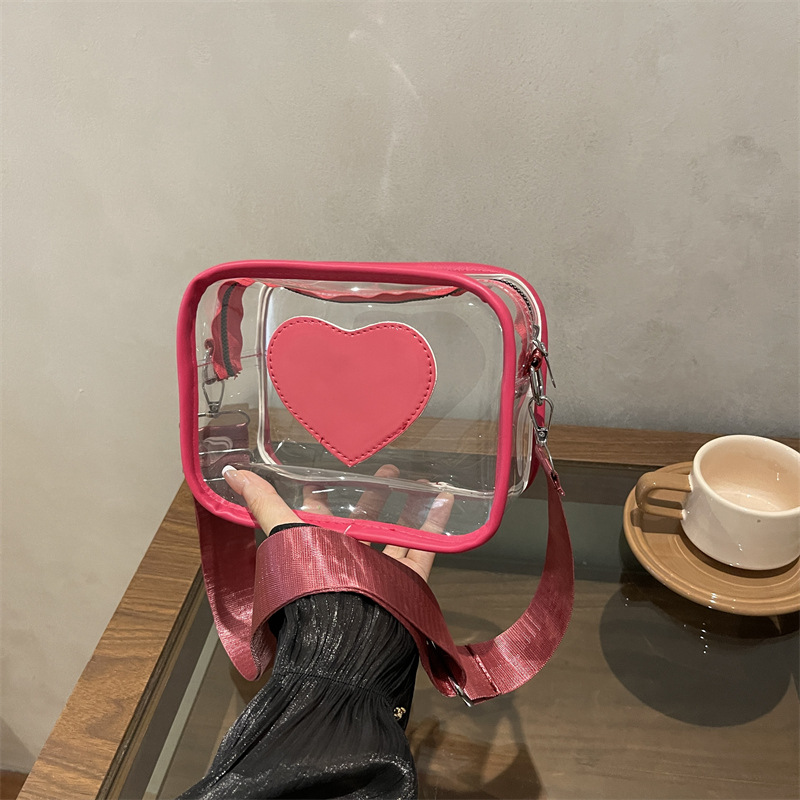 新しい透明素材の軽量カジュアルショルダーバッグ。幅広の肩ひも - Interior Design Style のレビューと価格