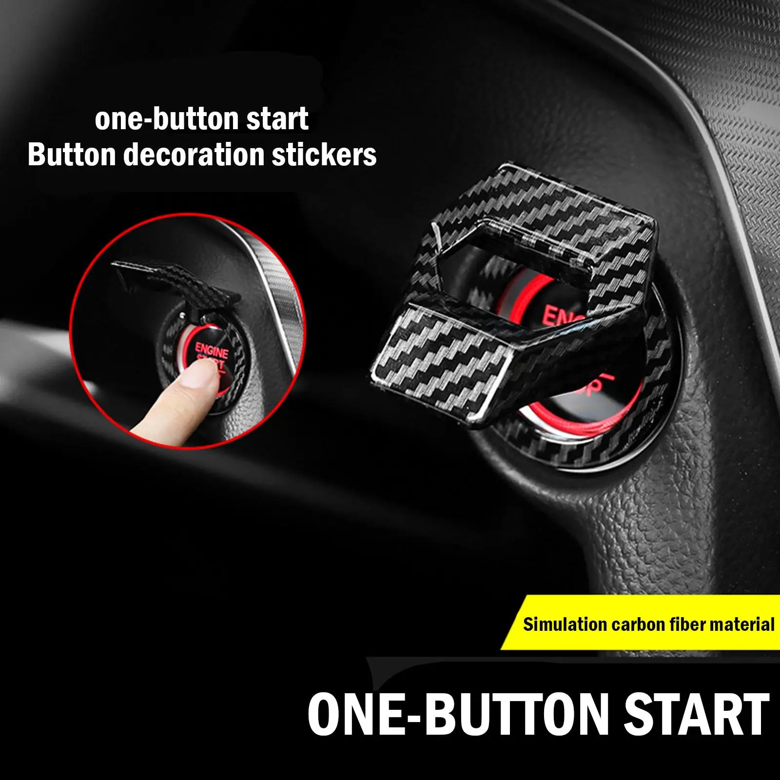 車のエンジンスタートストップスイッチボタン保護カバー、傷防止 - Interior Design Co のレビューと価格