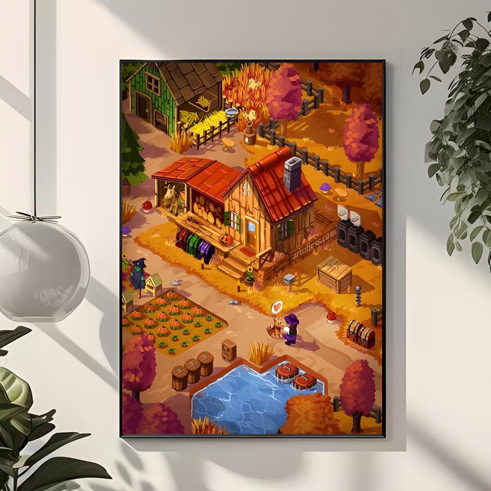 温かみのあるゲーム「スターデューバレー」のポスター。クラシッ - Interior Design Warm のレビューと価格