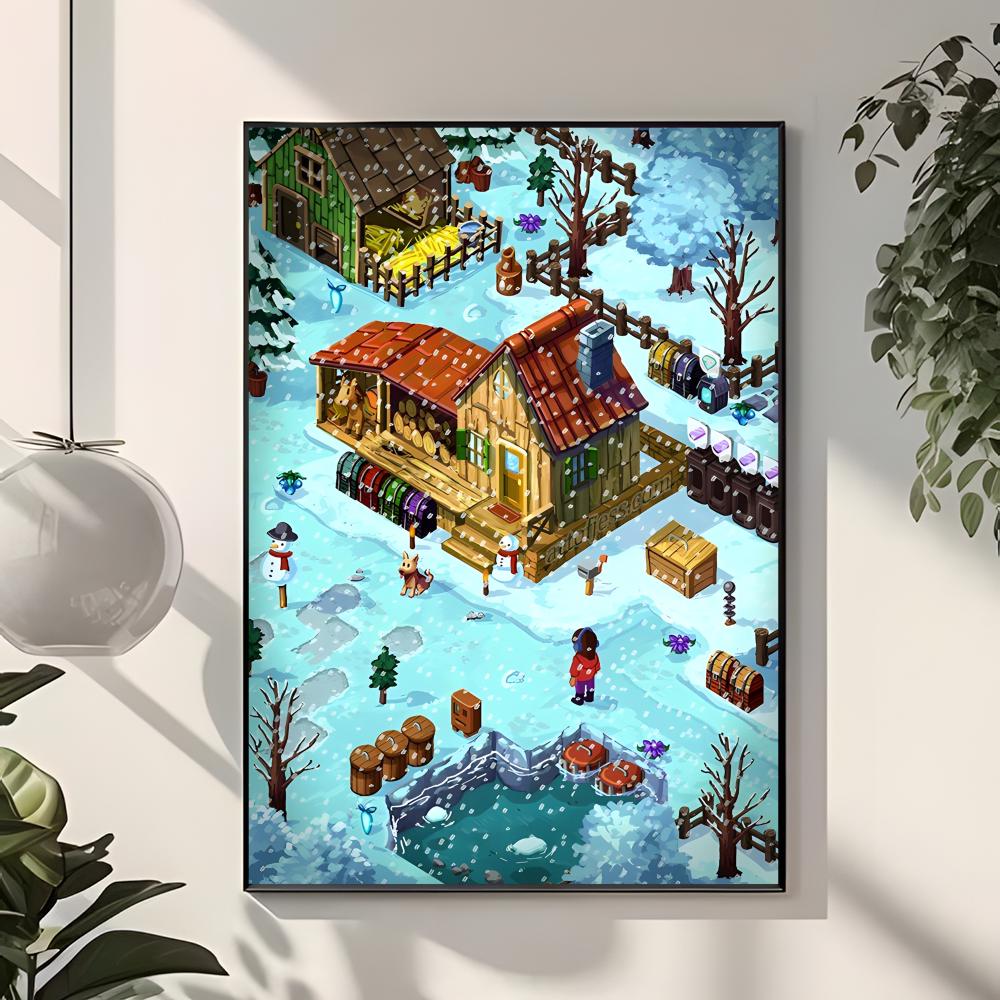 温かみのあるゲーム「スターデューバレー」のポスター。クラシッ - Interior Design Warm のレビューと価格