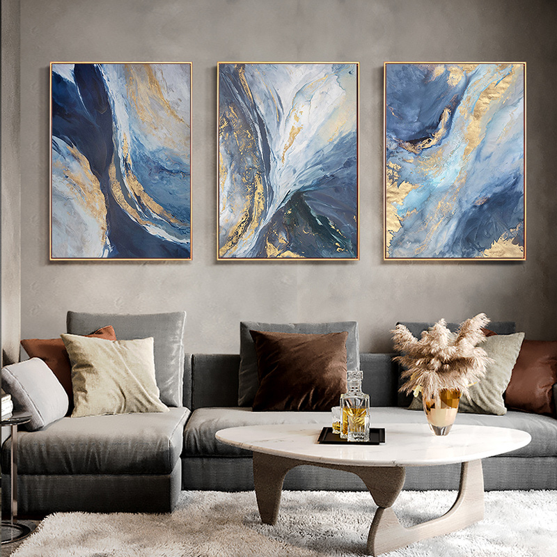 3 ピース/セット現代抽象スタイルゴールドキャンバスアートプ - Abstract Canvas Set のレビューと価格