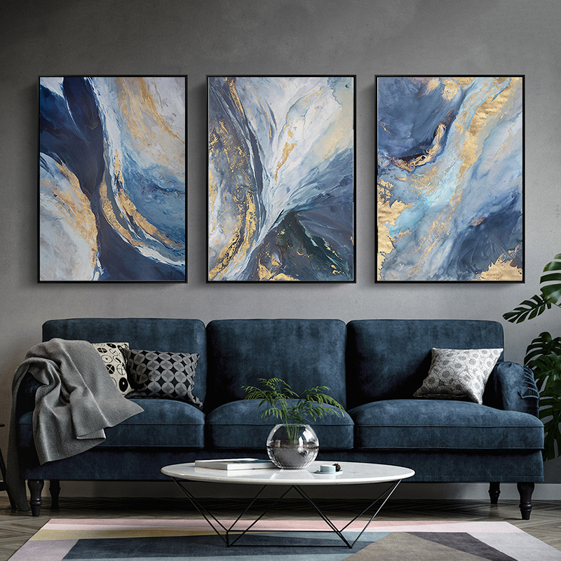 3 ピース/セット現代抽象スタイルゴールドキャンバスアートプ - Abstract Canvas Set のレビューと価格