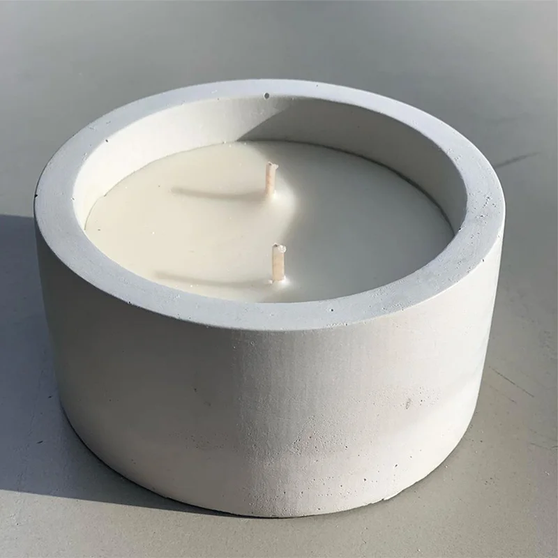 3 サイズラウンドセメントコンクリート金型キャンドルカップホ - Ceramic Candle Vessel のレビューと価格