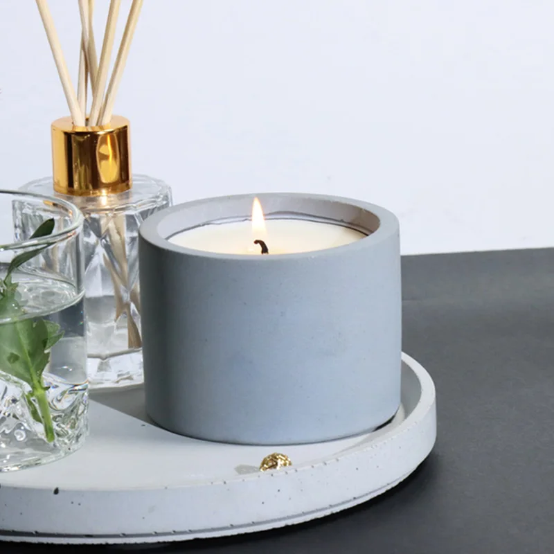 3 サイズラウンドセメントコンクリート金型キャンドルカップホ - Ceramic Candle Vessel のレビューと価格
