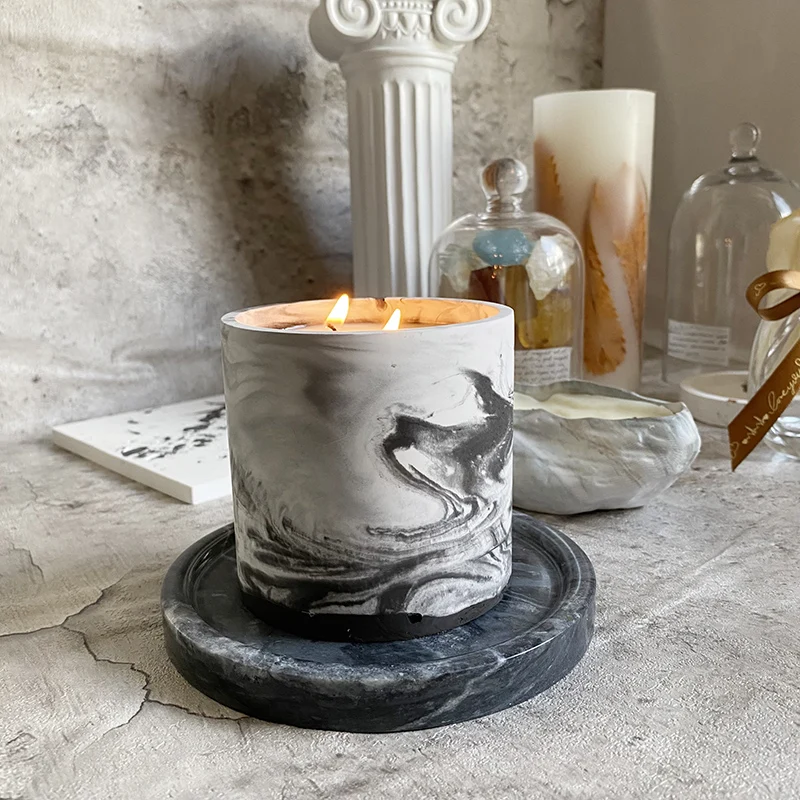3 サイズラウンドセメントコンクリート金型キャンドルカップホ - Ceramic Candle Vessel のレビューと価格