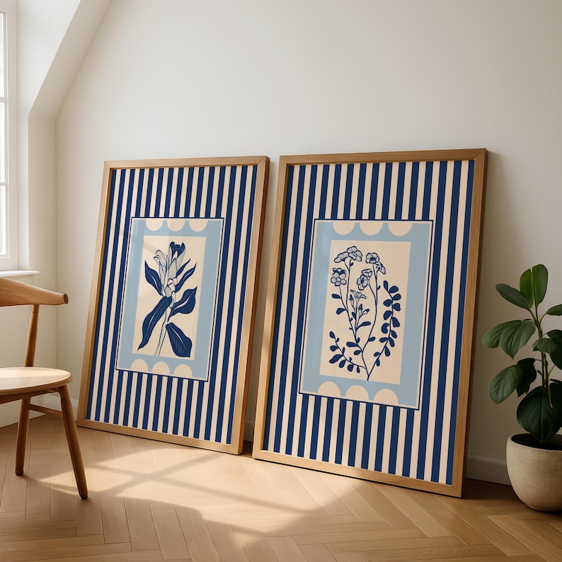 2枚セット ボヘミアンスタイル 植物アート キャンバスプリン - Abstract Canvas Set のレビューと価格