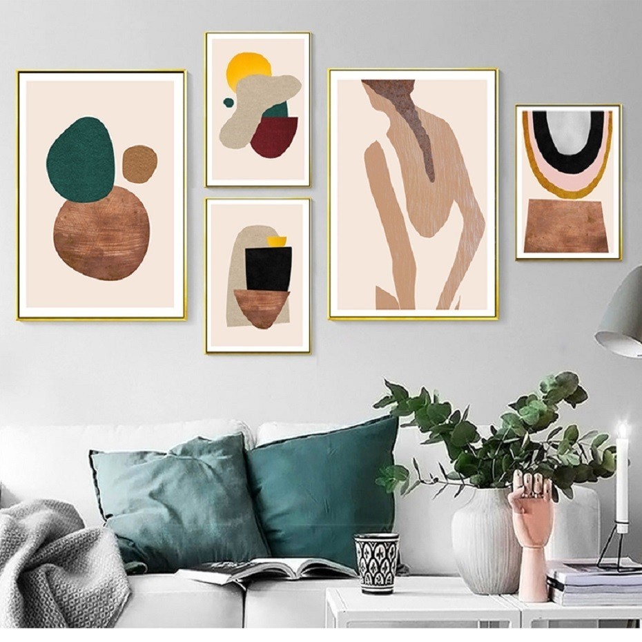 家のインテリアデザインのための幾何学的なキャンバス絵画、ポス - Interior Design York のレビューと価格